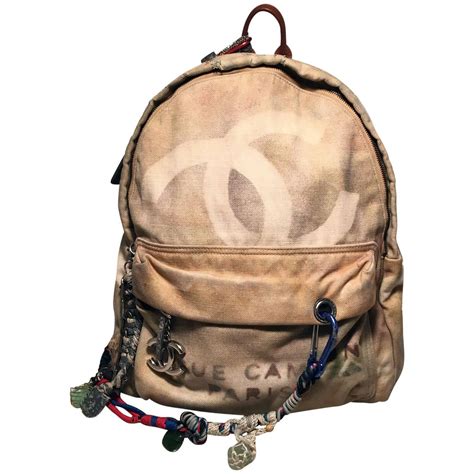 chanel art school backpack beige black|Chanel backpacks.